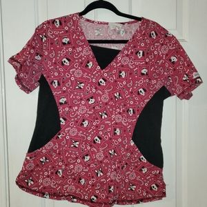 Uniform advantage dog print scrub top size medium